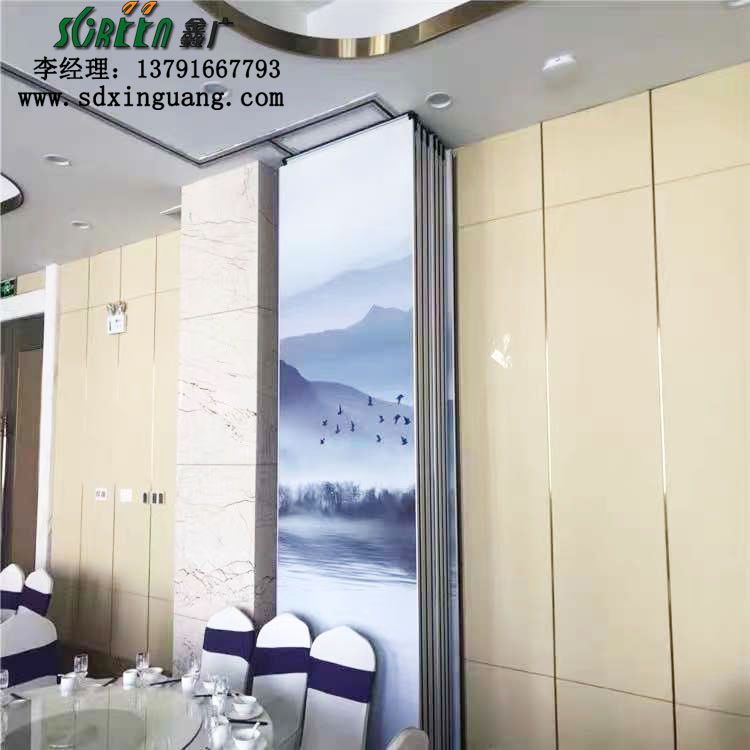 山東酒店活動(dòng)隔斷,吊軌道隔斷工程